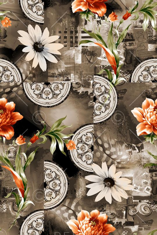 优雅 时尚印花华亿平台图片