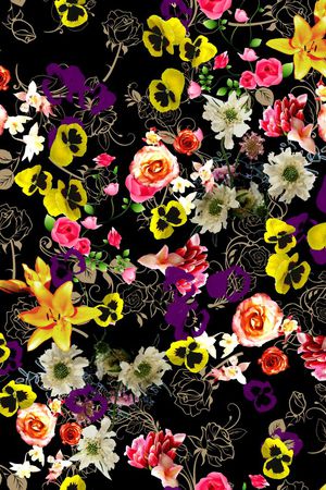 花卉印花华亿平台图片