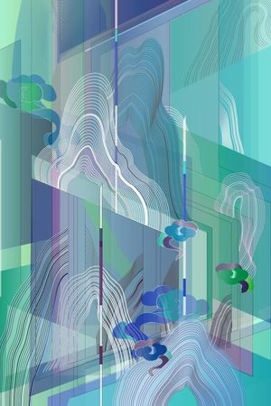 抽象印花华亿平台图片