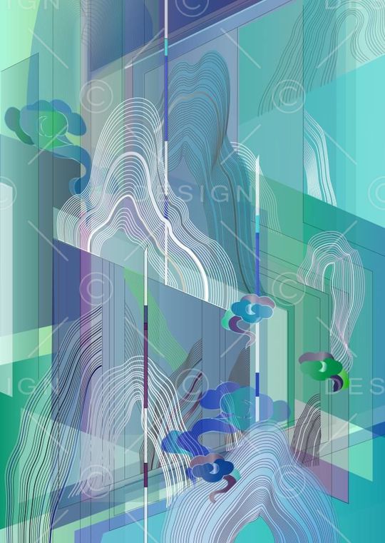 抽象印花华亿平台图片