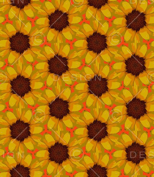 六边形菊花印花华亿平台图片