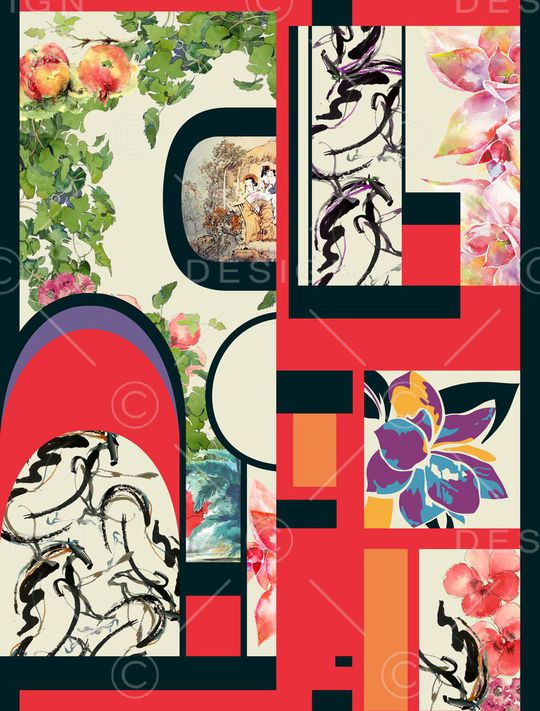 中国风印花华亿平台图片