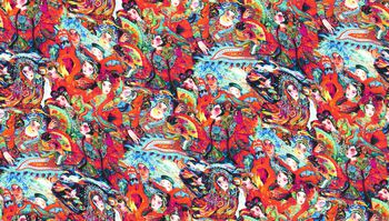 中国风印花华亿平台图片