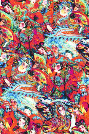 中国风印花华亿平台图片