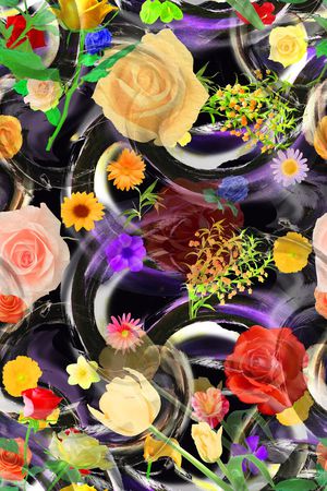 花卉印花华亿平台图片