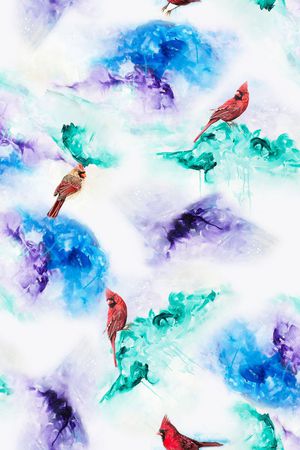 抽象色块印花华亿平台图片