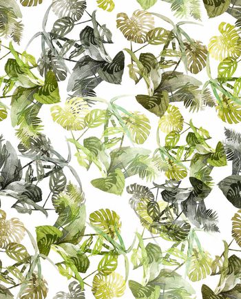 热带丛林手绘华亿平台印花华亿平台图片