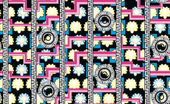 492785-原创几何字母莲花肌理华亿平台