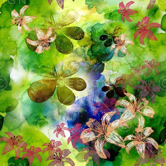 花卉印花华亿平台图片