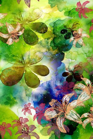 花卉印花华亿平台图片