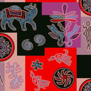 抽象印花华亿平台图片