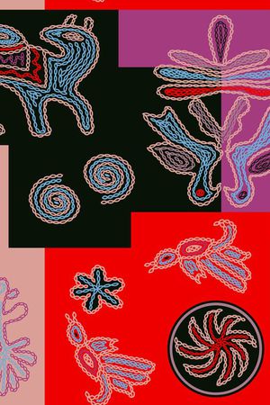 抽象印花华亿平台图片