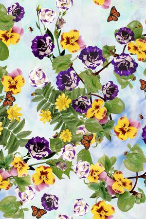 花卉风格印花华亿平台图片