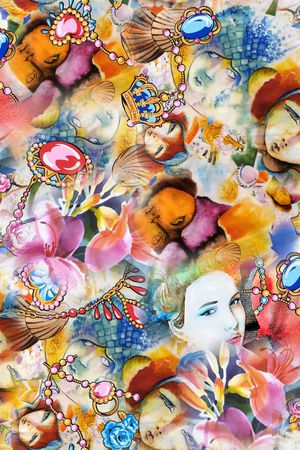 抽象印花华亿平台图片