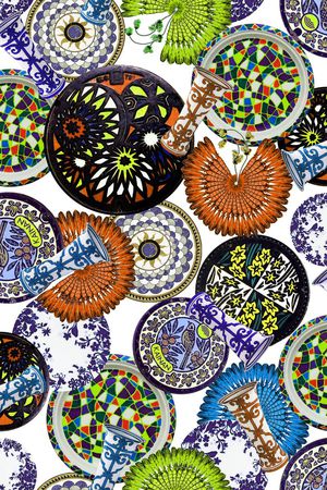 圆形印花华亿平台图片