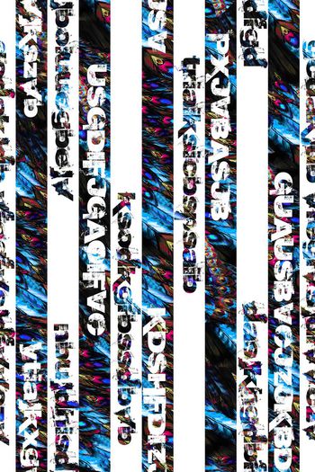 493151-休闲时尚 炫彩  欧美 几何 文字