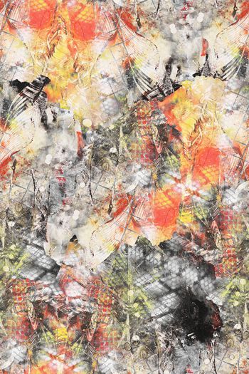 493156-休闲时尚 抽象 水彩 油画 服装面