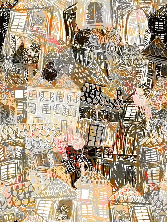 仿古印花华亿平台图片