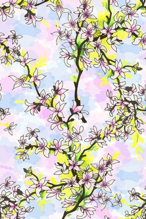 清新淡雅印花华亿平台图片