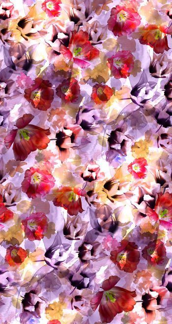 493371-欧美流行时尚梦幻花卉 女装 连衣裙