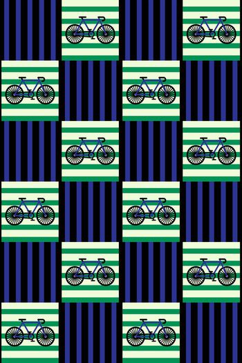 493423-运动风横竖条纹自行车童装华亿平台