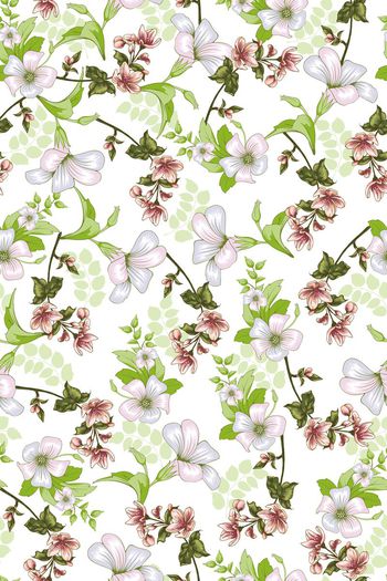 493743-手绘风格时尚清新小碎花  底花