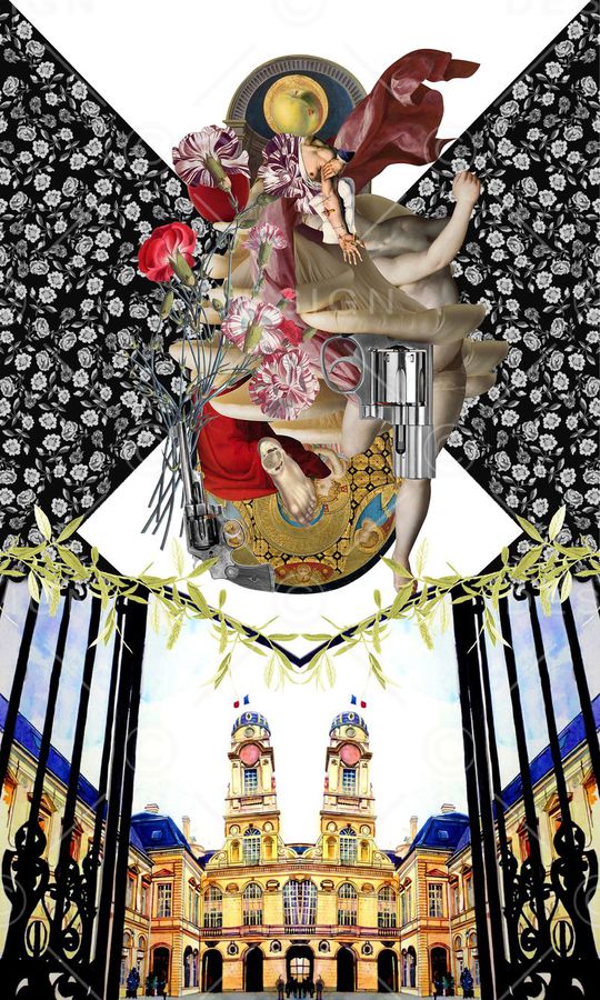 欧式建筑印花华亿平台图片