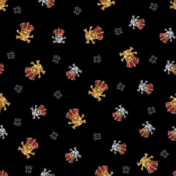 493828-金属皇冠金属骷髅