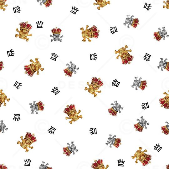 金属皇冠、金属骷髅、几何皇冠印花华亿平台图片