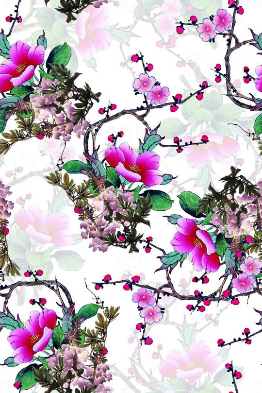 中国风印花华亿平台图片