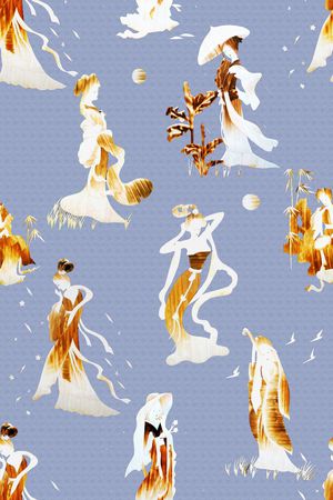 手绘印花华亿平台图片