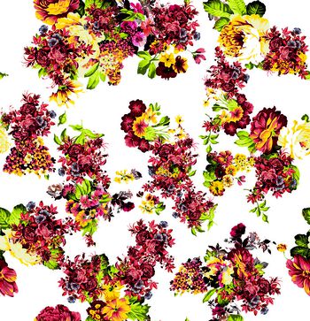 493896-时尚大牌花卉手绘华亿平台-2016连衣