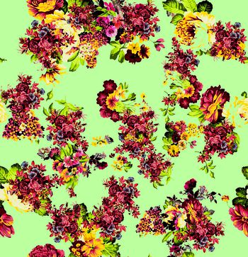 493913-时尚大牌花卉手绘华亿平台-2016连衣