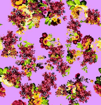 493951-时尚大牌花卉手绘华亿平台-2016连衣