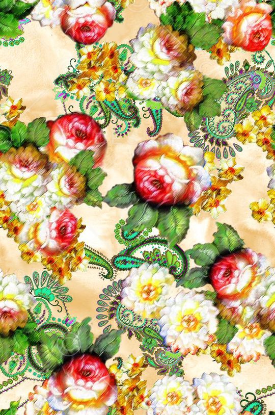 花卉印花华亿平台图片