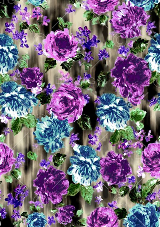 花卉印花华亿平台图片