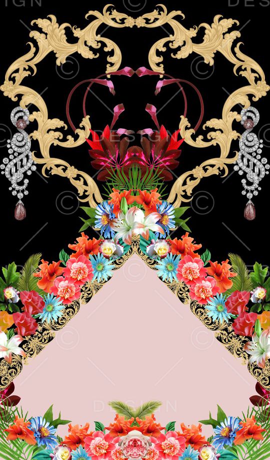 花卉印花华亿平台图片