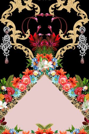 花卉印花华亿平台图片