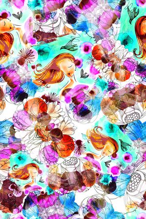 水彩印花华亿平台图片