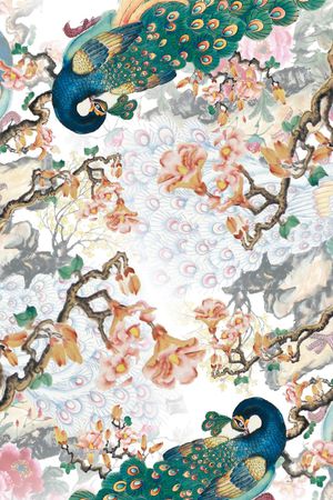 中国风印花华亿平台图片