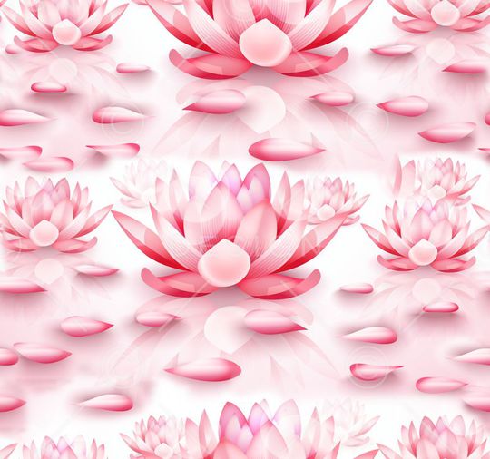 虚拟荷花印花华亿平台图片