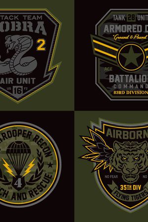 肩章帽徽印花华亿平台图片