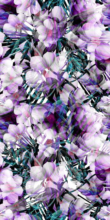 494597-欧美流行时尚手绘清新花卉 女装连衣