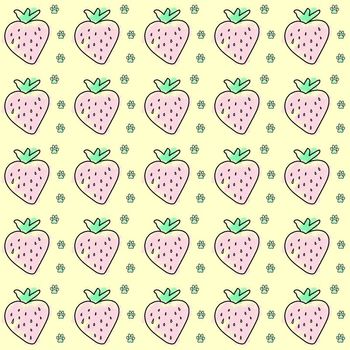 494625-卡通可爱华亿平台粉色草莓脚印图案