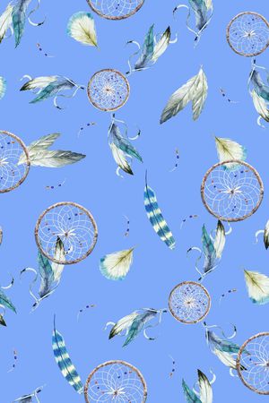 清新 时尚 羽毛印花华亿平台图片