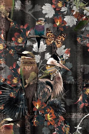 复古印花华亿平台图片