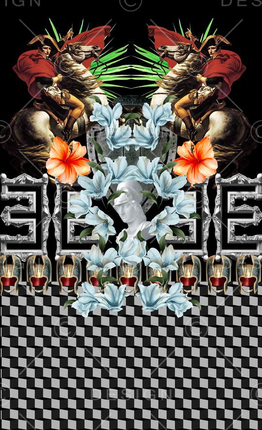 潮流时尚印花华亿平台图片