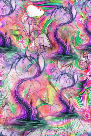 494895-抽象插画艺术数码印花