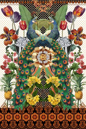 潮流时尚印花华亿平台图片