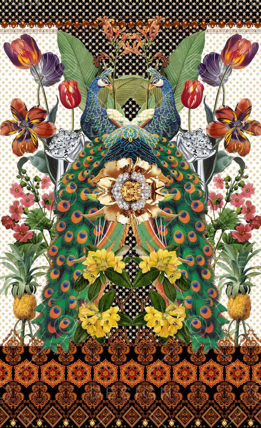 潮流时尚印花华亿平台图片